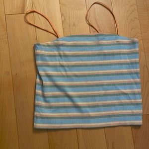 American Eagle pastel rainbow striped cami